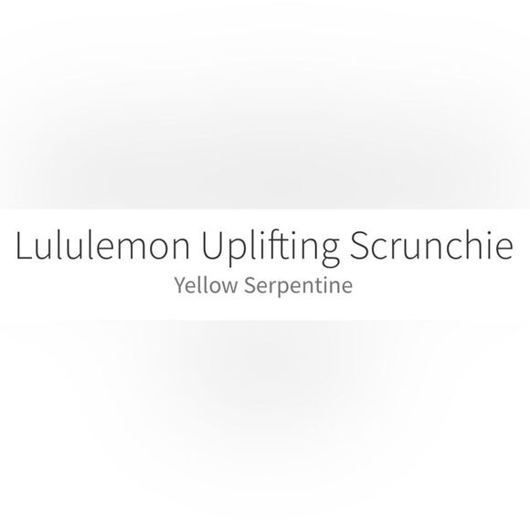 2 Lululemon Uplifting Scrunchies: Yellow Serpentine AND Golden Lime - Picture 8 of 15